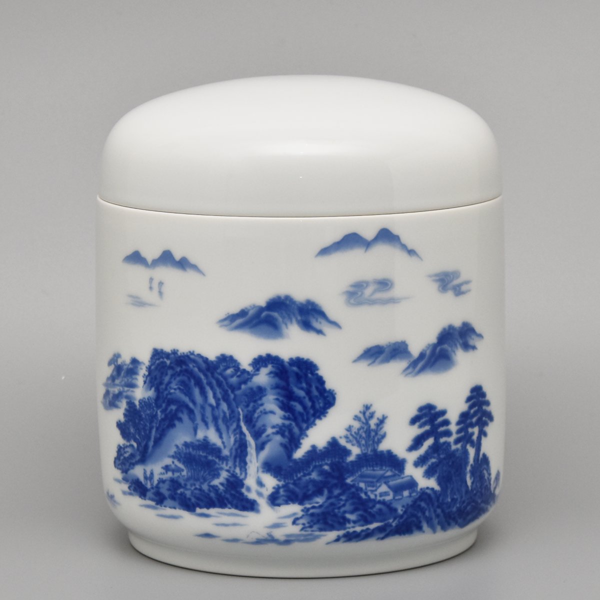 【山水】筒型6寸骨壺1