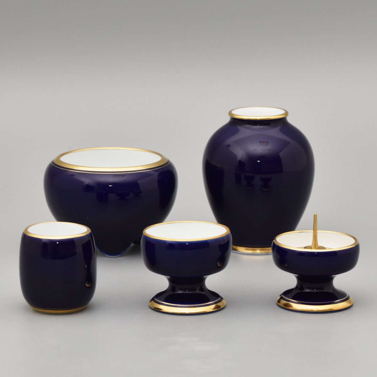 (ルリ金線)5具足 モダン仏具セット1