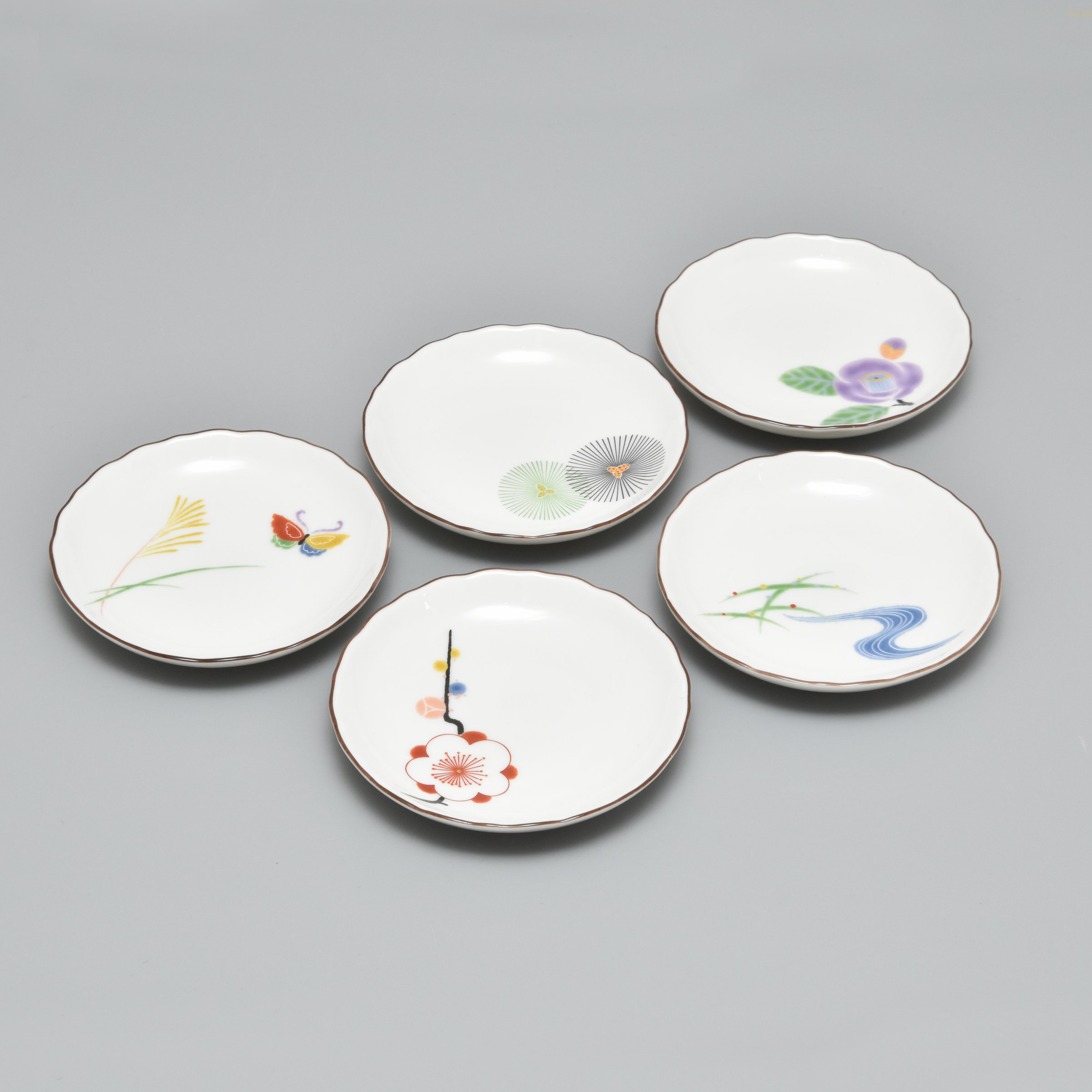 【はんなり】小皿5枚セット（径11cm）1